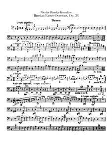 Russische Ostern, Op.36: Kontrabass-Stimme by Nikolai Rimsky-Korsakov