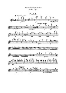 Sadko. Musikalische Gemälde, Op.5: Flötenstimmen by Nikolai Rimsky-Korsakov