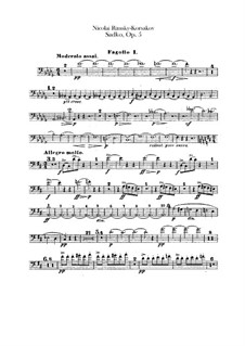 Sadko. Musikalische Gemälde, Op.5: Fagottstimmen I, II by Nikolai Rimsky-Korsakov