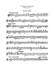 Sadko. Musikalische Gemälde, Op.5: Hörnerstimmen by Nikolai Rimsky-Korsakov