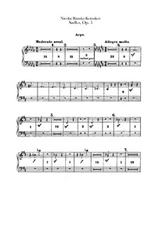 Sadko. Musikalische Gemälde, Op.5: Harfestimme by Nikolai Rimsky-Korsakov
