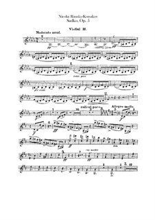 Sadko. Musikalische Gemälde, Op.5: Violinstimmen II by Nikolai Rimsky-Korsakov