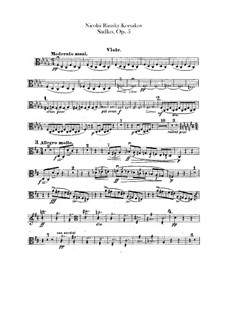 Sadko. Musikalische Gemälde, Op.5: Bratschenstimme by Nikolai Rimsky-Korsakov