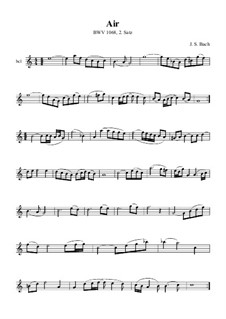 Arie: Version for bass clarinet by Johann Sebastian Bach