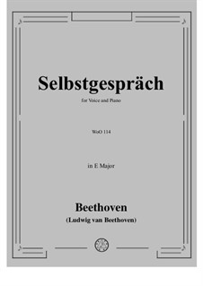 Ich, der mit flatterndem Sinn, WoO 114: Piano score with vocal part by Ludwig van Beethoven