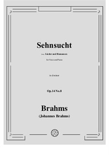 Romanzen und Lieder, Op.14: No.8 Sehnsucht (Longing) by Johannes Brahms