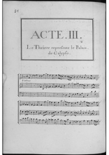 Telemaque: Akte III-V by André Campra