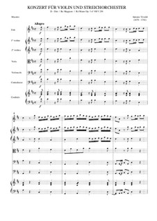 Konzert für Violine und Streicher Nr.9 in D-Dur, RV 230: Vollpartitur by Antonio Vivaldi