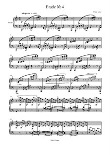 Études d'exécution transcendante, S.136: Etüde Nr.4 by Franz Liszt