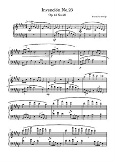 Invención No.23, Op.13 No.20: Invención No.23 by Beautiful things Martínez