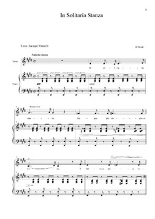 In solitaria stanza: For mezzo-soprano and piano by Giuseppe Verdi