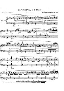 Vier Impromptus für Klavier, D.935 Op.142: Impromptu No.1 by Franz Schubert