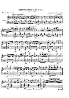 Vier Impromptus für Klavier, D.935 Op.142: Impromptu No.4 by Franz Schubert