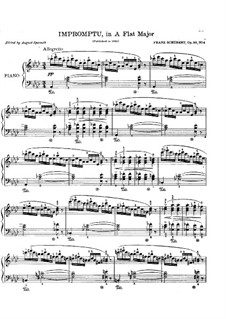 Vier Impromptus für Klavier, D.899 Op.90: Impromptu No.4 by Franz Schubert
