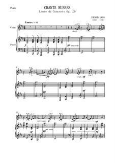 Russische Konzert, Op.29: Für Violine und Klavier by Édouard Lalo