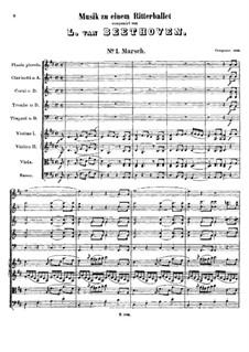 Musik zu einem Ritterballet, WoO 1: Partitur by Ludwig van Beethoven