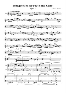 2 Bagatelles for Flute and Cello, Op.6A: 2 Bagatelles for Flute and Cello by Denis Lobyntsev