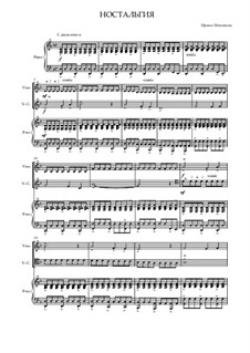 Ностальгия: Для скрипки, виолончели и фортепиано by Irina Minakova
