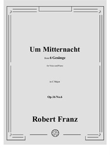 No.6 Um Mitternacht: C-Dur by Robert Franz