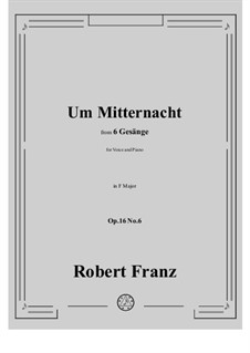 No.6 Um Mitternacht: F-Dur by Robert Franz