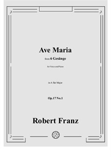 Nr.1 Ave Maria: A flat Major by Robert Franz