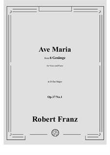 Nr.1 Ave Maria: D flat Major by Robert Franz