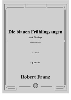 No.1 Die blauen Frühlingsaugen: C-Dur by Robert Franz