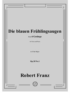 No.1 Die blauen Frühlingsaugen: E flat Major by Robert Franz