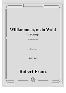 No.1 Willkommen, mein Wald: D flat Major by Robert Franz