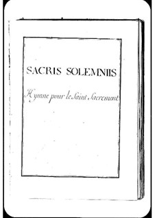 Sacris solemnis: Sacris solemnis by Michel Richard de Lalande