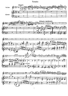 Sonate für Violine und Klavier in f-Moll, Op.4: Partitur, Solostimme by Felix Mendelssohn-Bartholdy