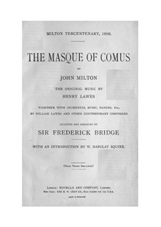 The Masque of Comus: Für Solisten, Chor und Klavier by Henry Lawes