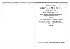 Sentimenti devoti espressi con la musica di due, e tre voci, Op.6: Complete set. Seconda parte by Giovanni Legrenzi