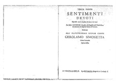 Sentimenti devoti espressi con la musica di due, e tre voci, Op.6: Complete set. Terza parte by Giovanni Legrenzi