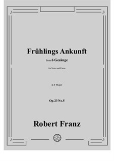 No.5 Fruhlings Ankunft: F-Dur by Robert Franz