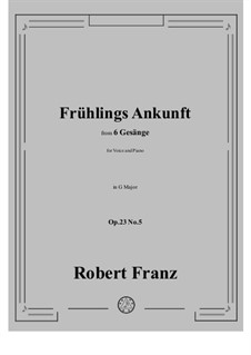 No.5 Fruhlings Ankunft: G Major by Robert Franz