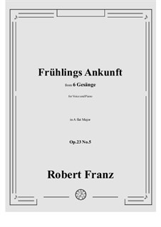 No.5 Fruhlings Ankunft: A flat Major by Robert Franz