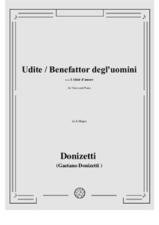 Der Liebestrank: Udite / Benefattor degl'uomini by Gaetano Donizetti