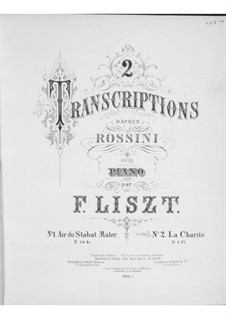 Transkriptionen über Themen von Rossini, S.553: Vollsammlung by Franz Liszt