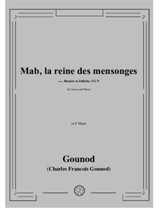 Mab, la reine des mensonges: Für Stimme und Klavier by Charles Gounod