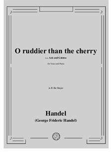 Acis und Galatea, HWV 49: O ruddier than the cherry by Georg Friedrich Händel