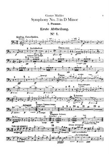 Sinfonie No.3 in d-Moll: Posaune- und Kontrabasstubastimmen by Gustav Mahler