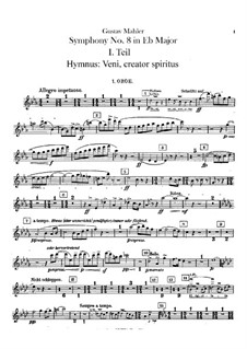Sinfonie Nr.8 in Es-Dur: Oboen- und Englischhornstimmen by Gustav Mahler