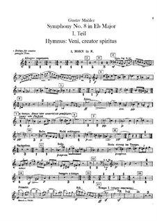 Sinfonie Nr.8 in Es-Dur: Hörnerstimmen by Gustav Mahler