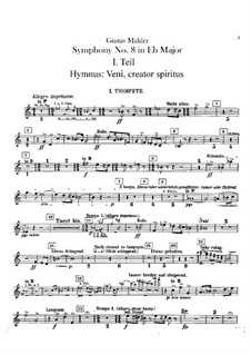Sinfonie Nr.8 in Es-Dur: Trompetestimmen by Gustav Mahler
