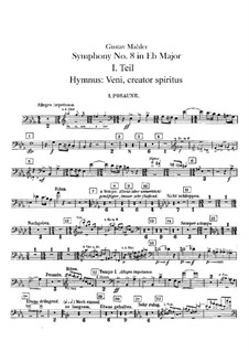 Sinfonie Nr.8 in Es-Dur: Posaune- und basstubastimmen by Gustav Mahler