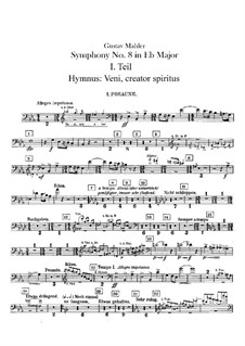 Sinfonie Nr.8 in Es-Dur: Posaune- und basstubastimmen by Gustav Mahler