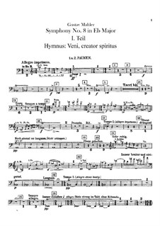 Sinfonie Nr.8 in Es-Dur: Schlagzeugstimmen by Gustav Mahler