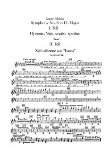 Sinfonie Nr.8 in Es-Dur: Mandolinestimme by Gustav Mahler