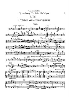 Sinfonie Nr.8 in Es-Dur: Bratschenstimmen by Gustav Mahler